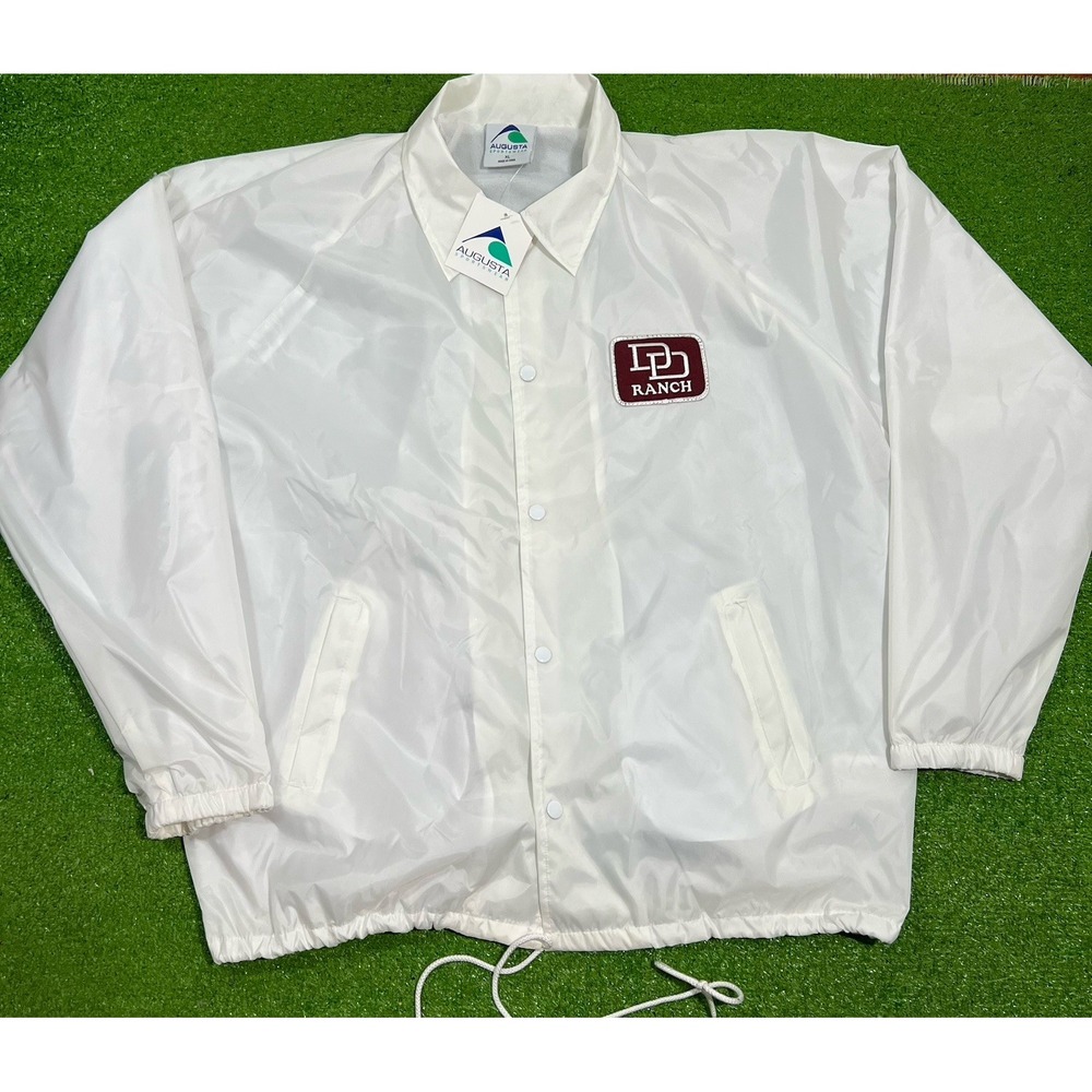 Vintage Double D Ranch Windbreaker XL White‎ Augusta Jacket NEW 80s Jacket